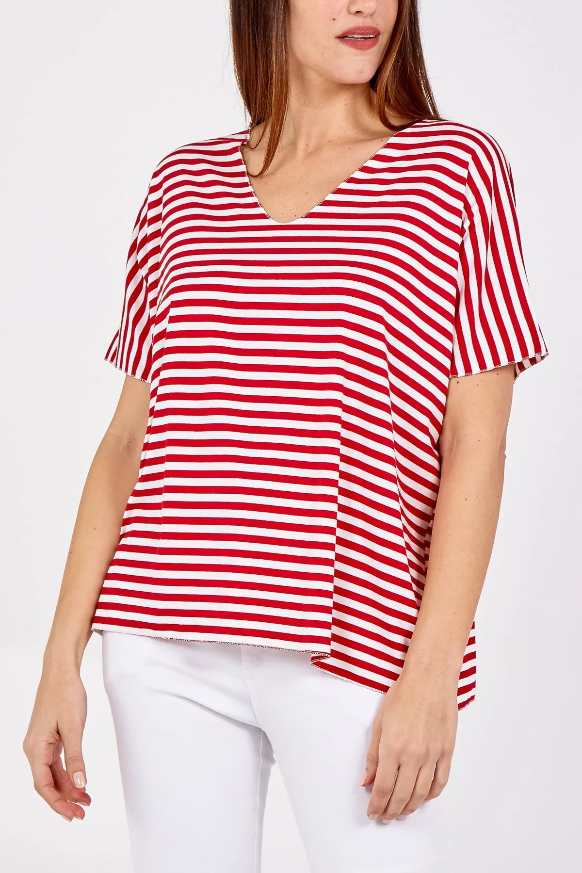 V-Neck Stripe T-Shirt