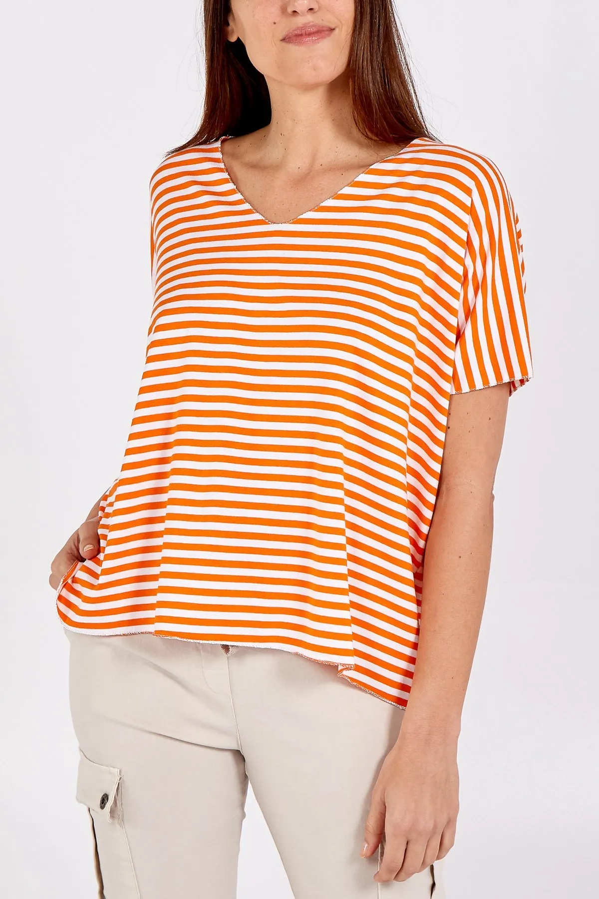 V-Neck Stripe T-Shirt