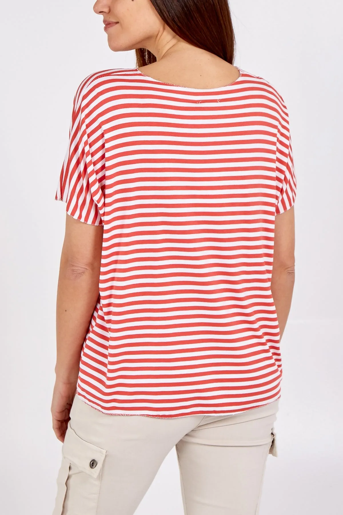 V-Neck Stripe T-Shirt