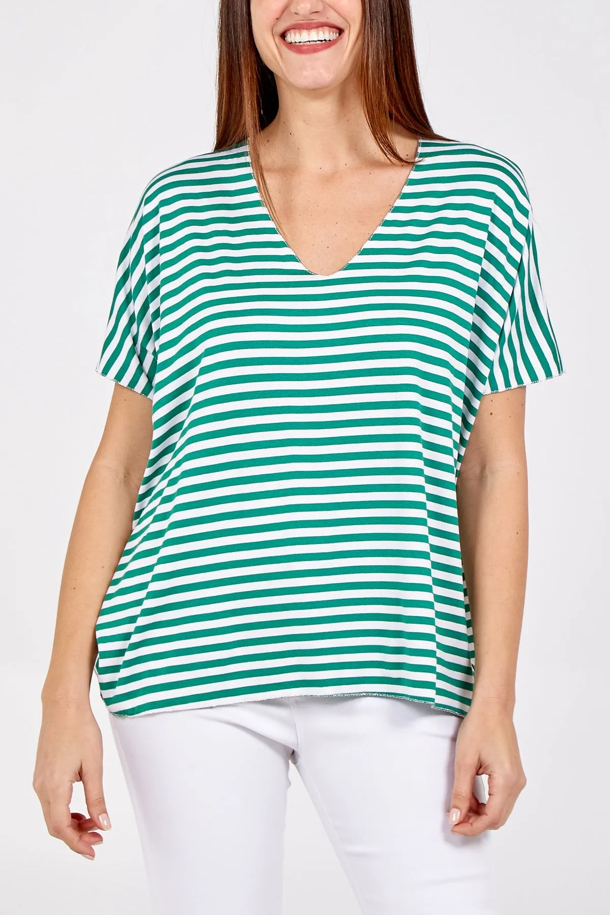 V-Neck Stripe T-Shirt