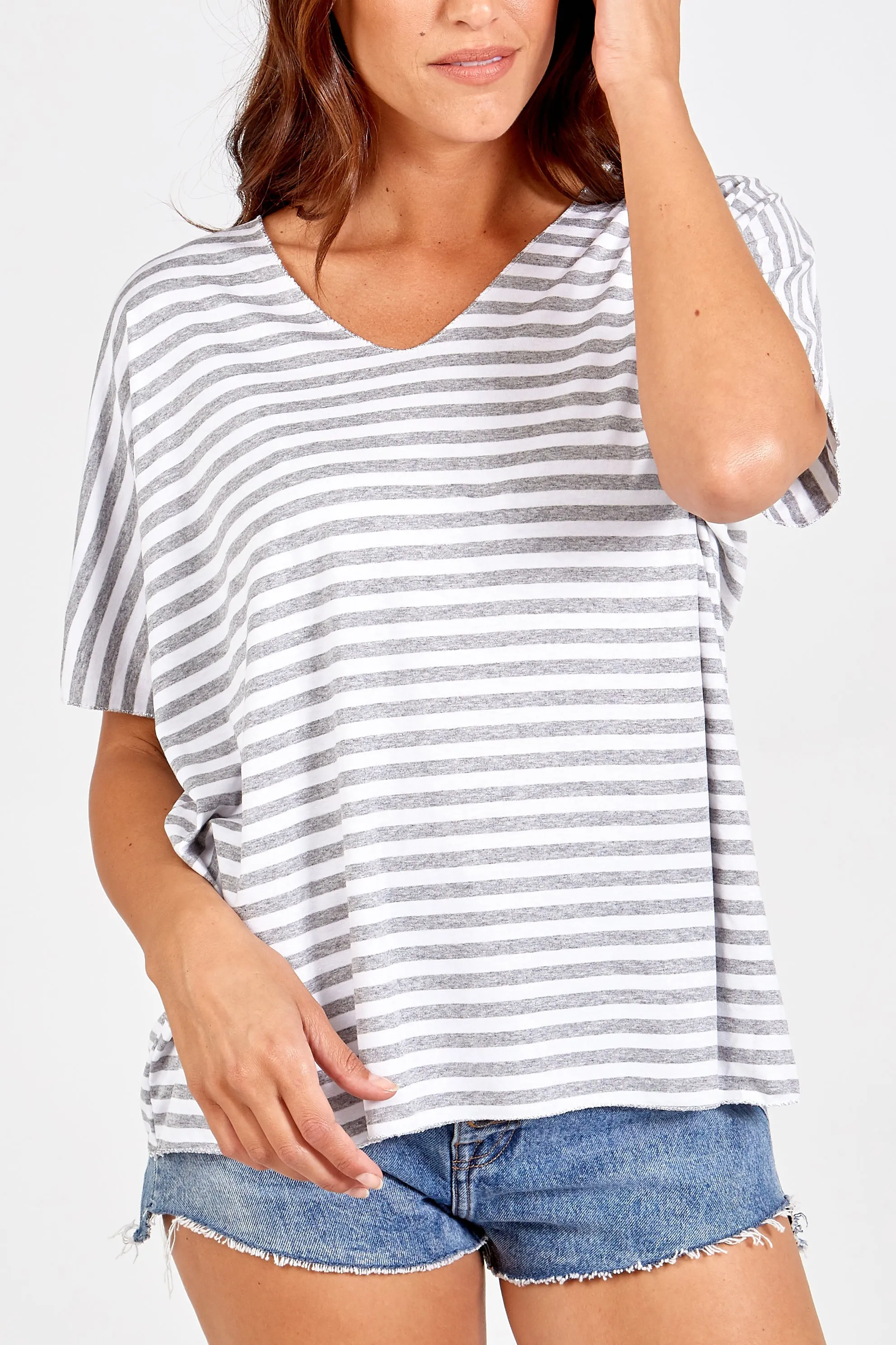 V-Neck Stripe T-Shirt