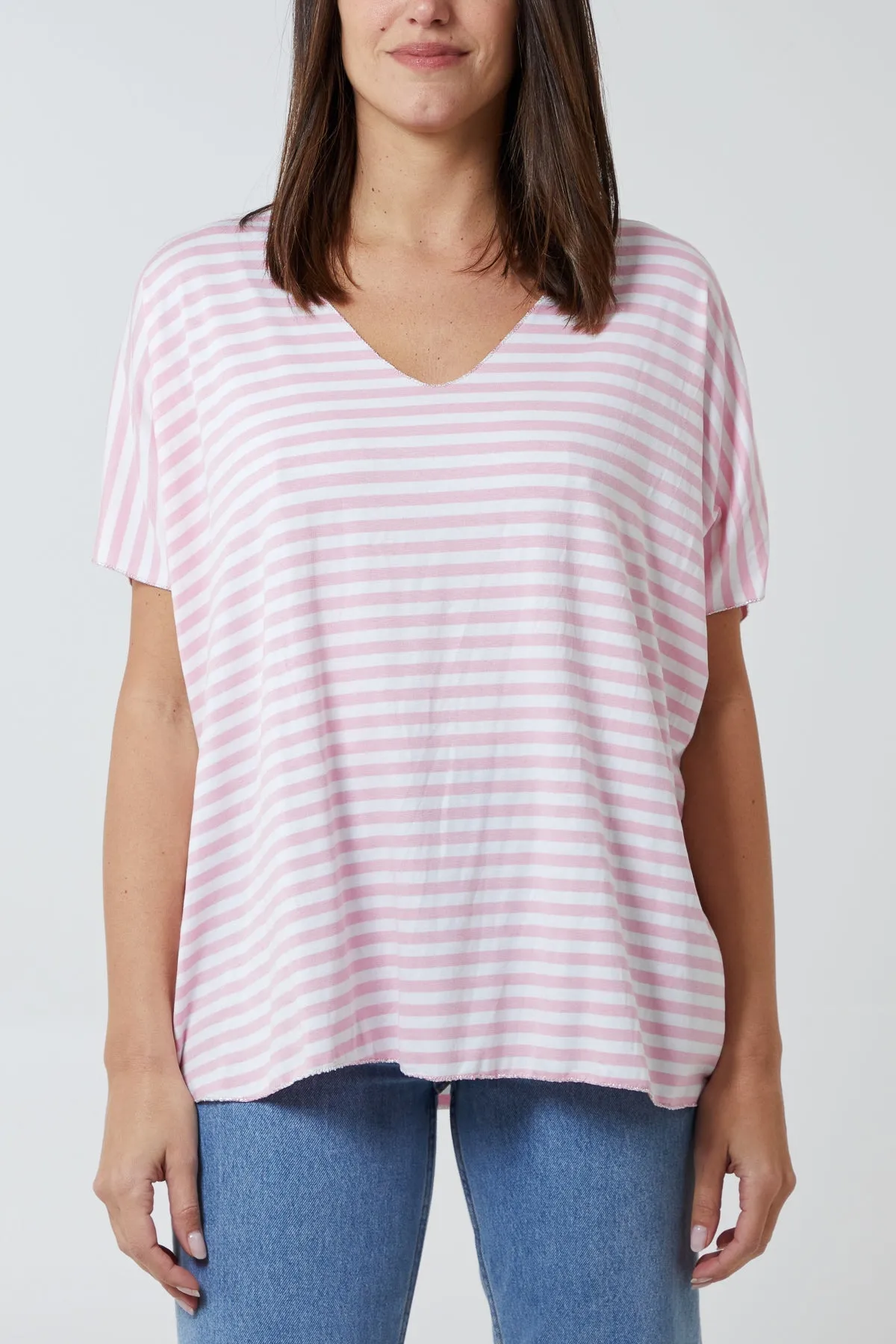 V-Neck Stripe T-Shirt