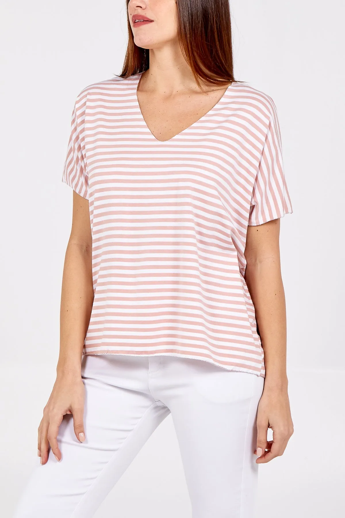 V-Neck Stripe T-Shirt