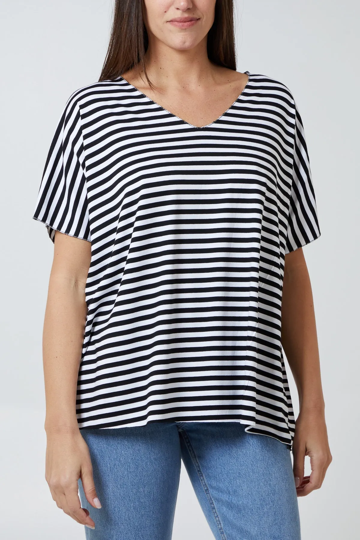 V-Neck Stripe T-Shirt