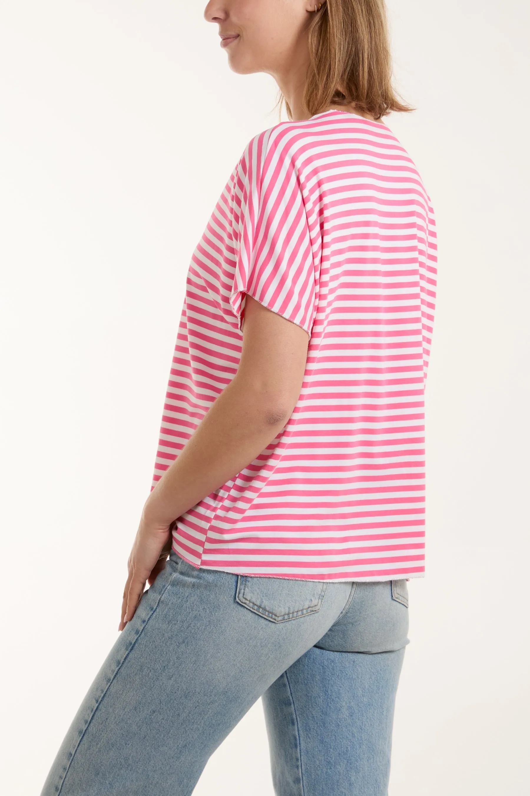 V-Neck Stripe T-Shirt
