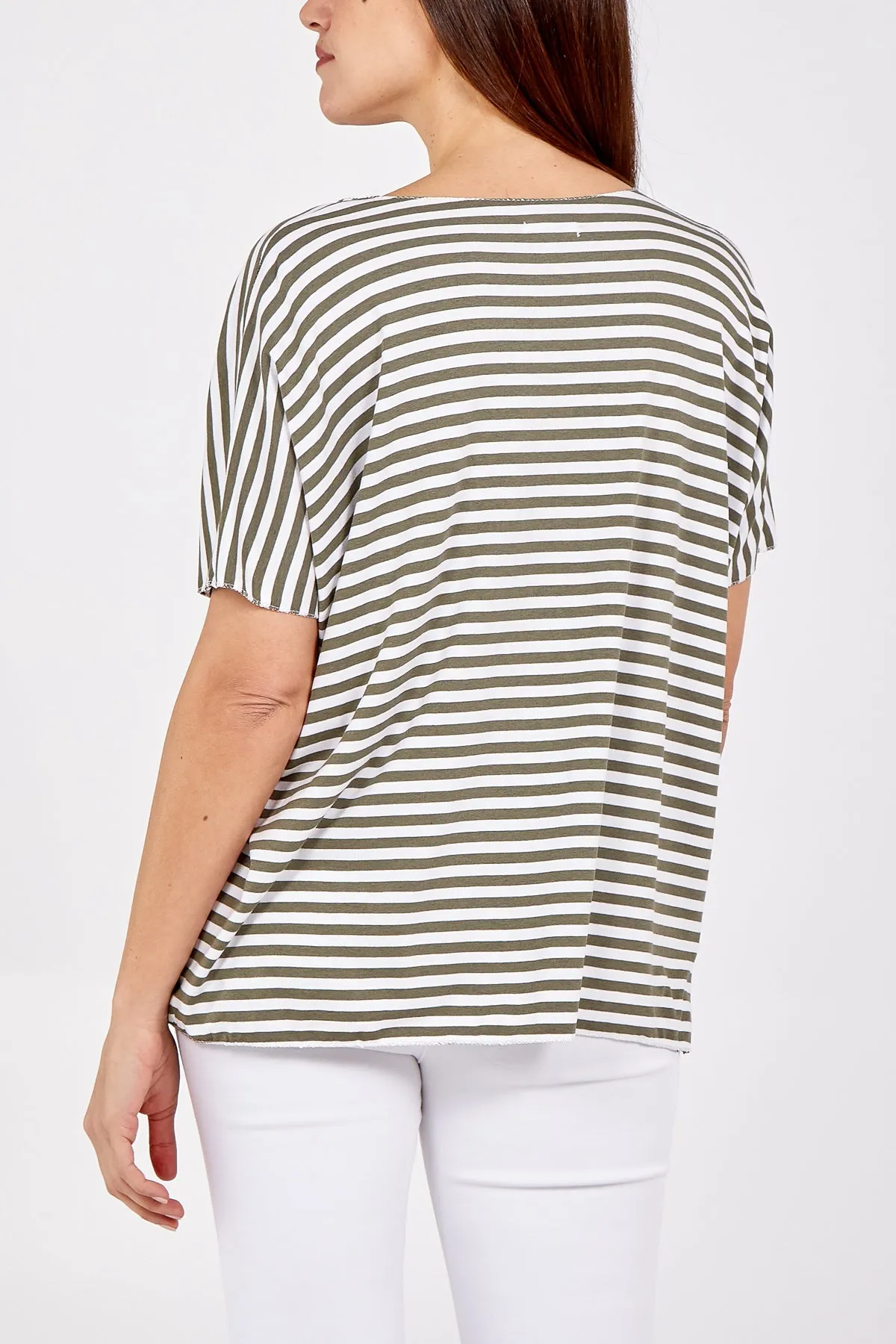 V-Neck Stripe T-Shirt
