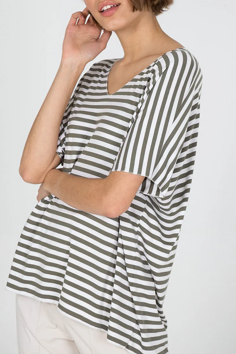 V-Neck Stripe T-Shirt