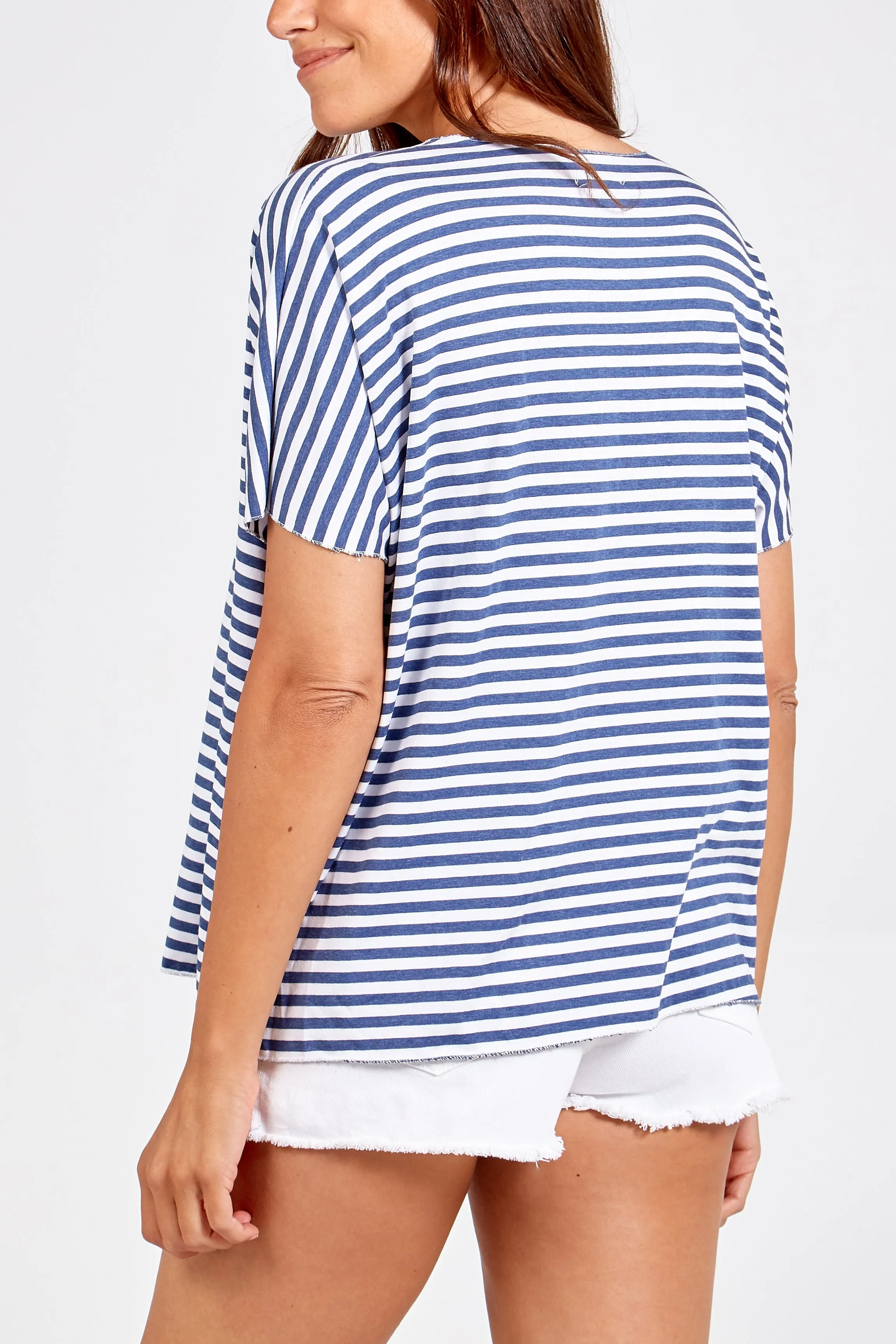 V-Neck Stripe T-Shirt