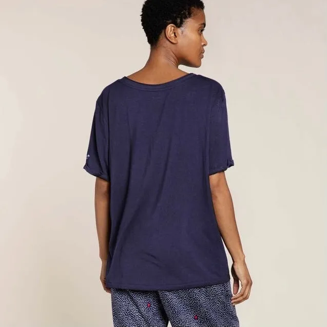 V Neck T- Shirt - Navy