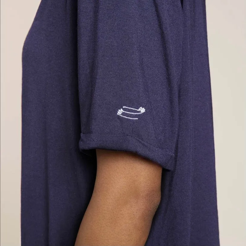 V Neck T- Shirt - Navy
