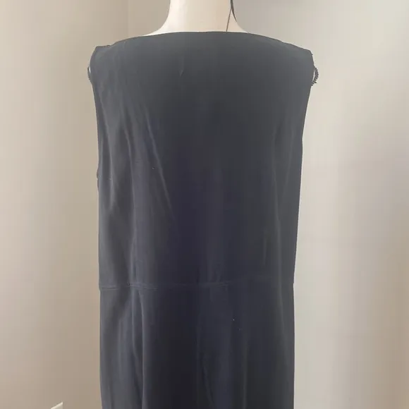 Vintage Larkspur Dress Company maxi dress black lagenlook sleeveless tencel soft