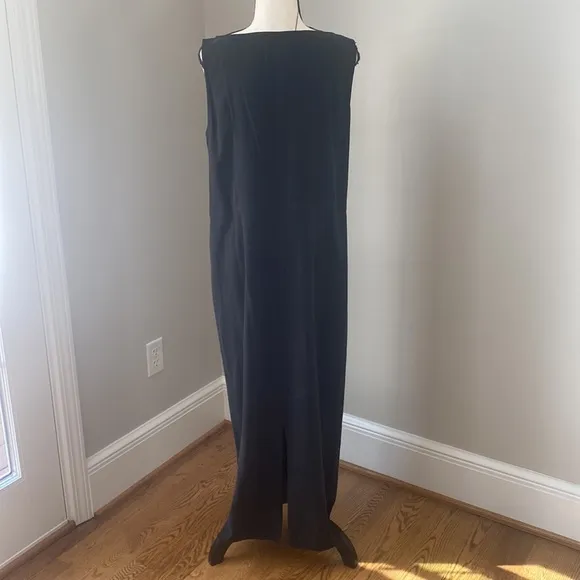 Vintage Larkspur Dress Company maxi dress black lagenlook sleeveless tencel soft