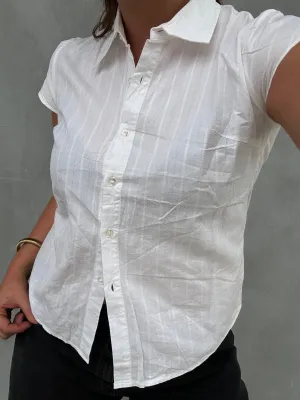 VINTAGE WHITE BUTTON UP LARGE