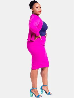 Vivo Basic Escape Pencil Skirt - Fuschia