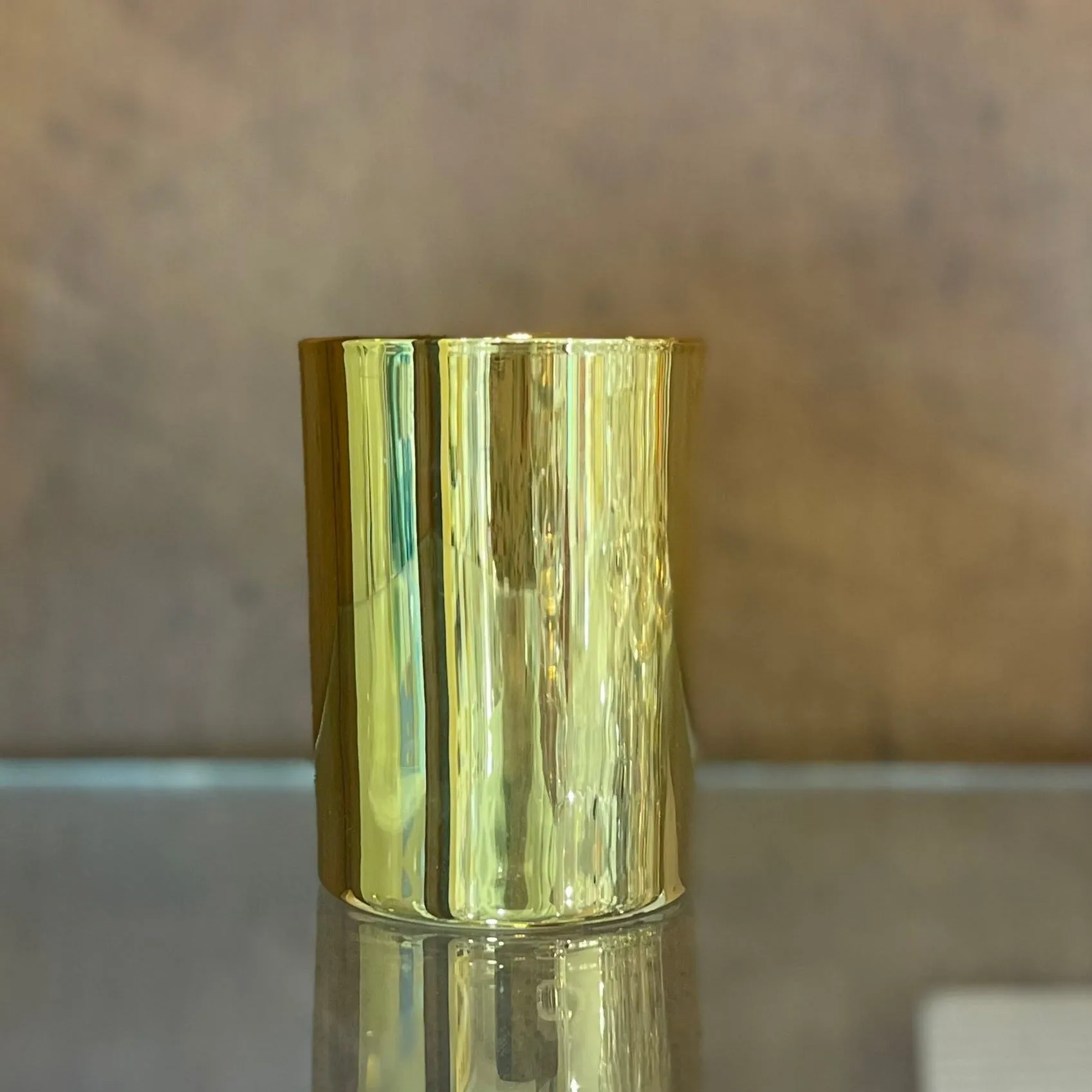 Votive Gilded Gold Candle Frasier Fir