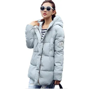 Wadded Jacket Female Women's Winter Jacket Down Cotton Hooded Coat Slim Parkas Ladies Jackets And Coats Plus Size XXL
