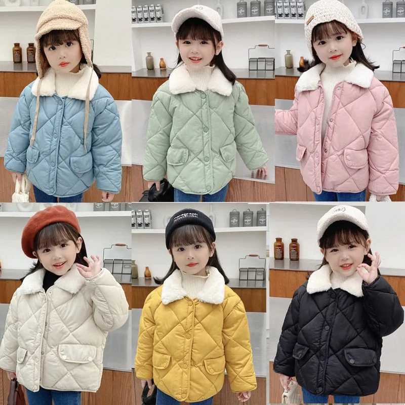 Warm Cotton Rabbit Fur Jacket for Kids