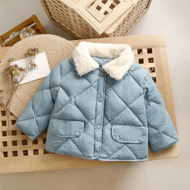 Warm Cotton Rabbit Fur Jacket for Kids