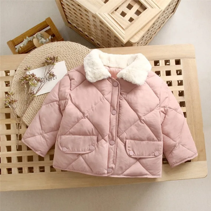 Warm Cotton Rabbit Fur Jacket for Kids
