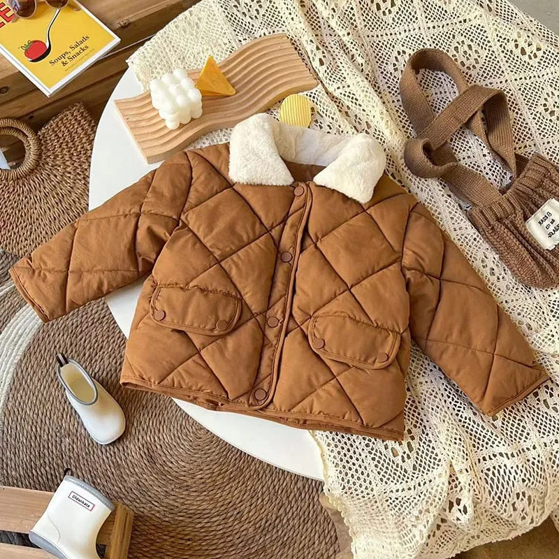 Warm Cotton Rabbit Fur Jacket for Kids