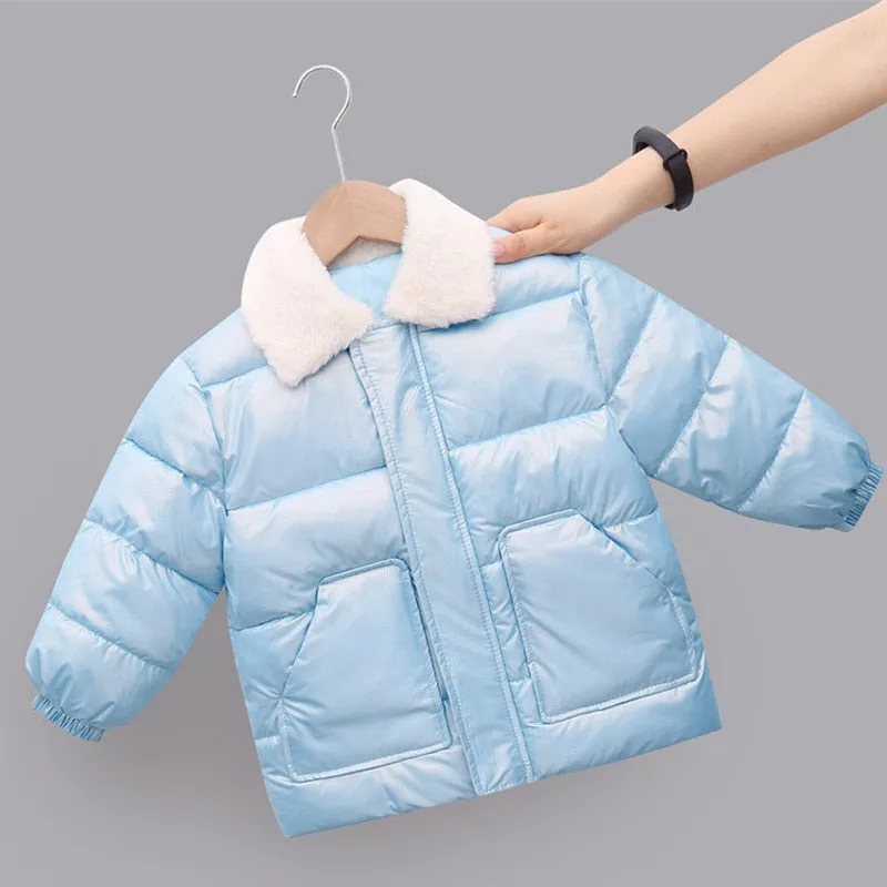 Warm Cotton Rabbit Fur Jacket for Kids