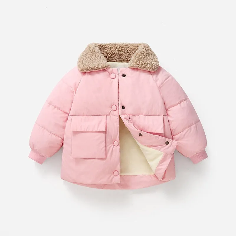 Warm Cotton Rabbit Fur Jacket for Kids