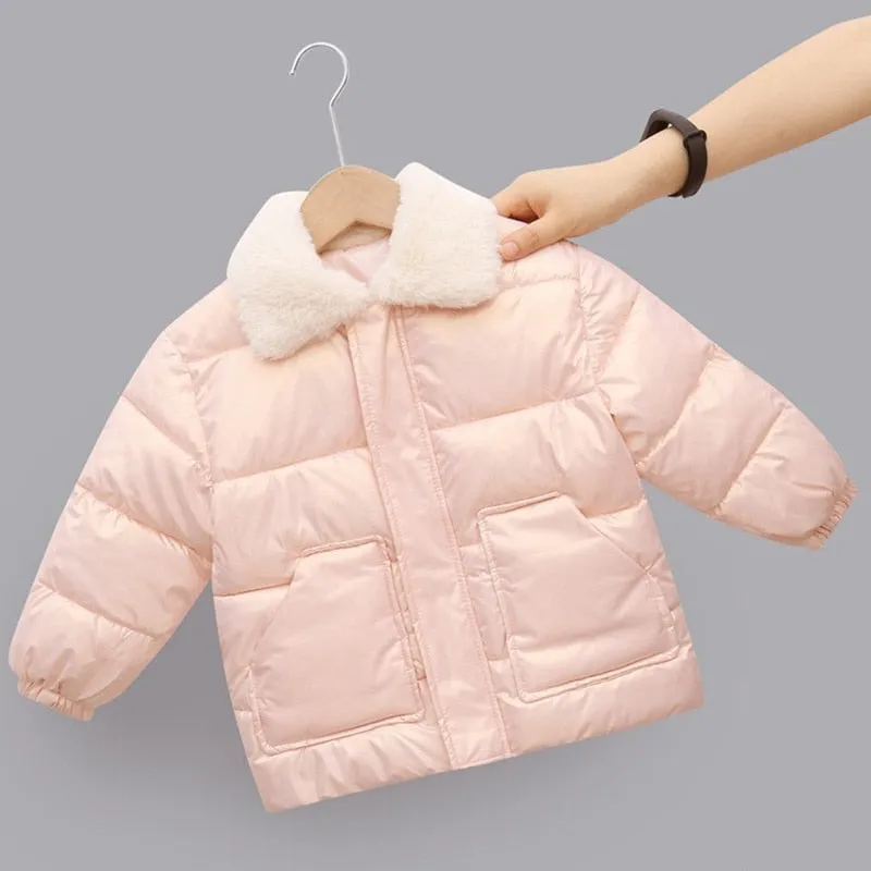 Warm Cotton Rabbit Fur Jacket for Kids
