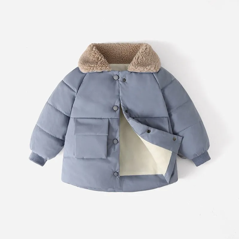 Warm Cotton Rabbit Fur Jacket for Kids