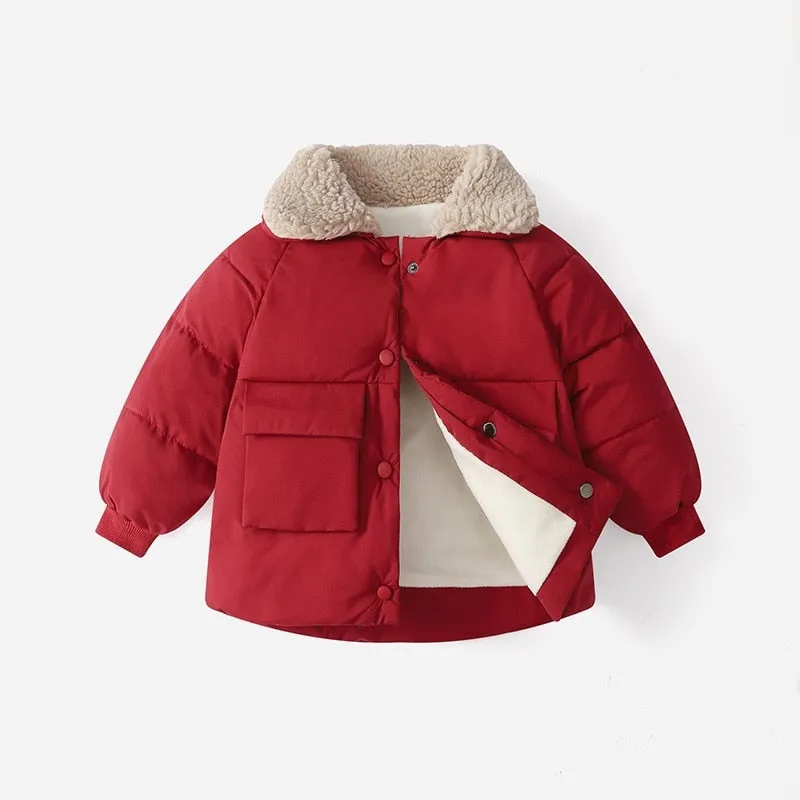 Warm Cotton Rabbit Fur Jacket for Kids