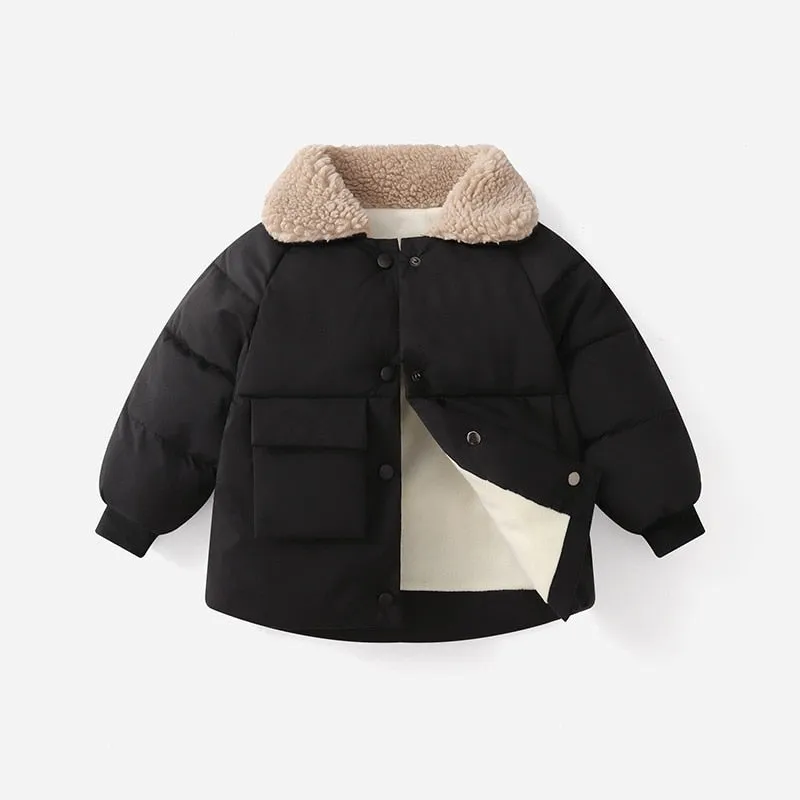 Warm Cotton Rabbit Fur Jacket for Kids
