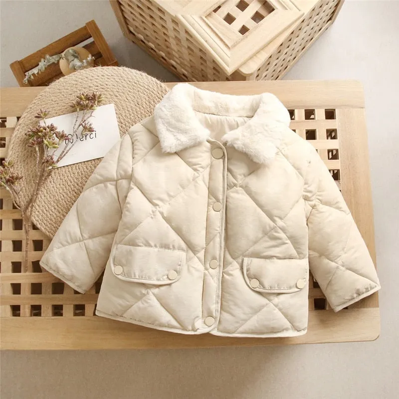 Warm Cotton Rabbit Fur Jacket for Kids