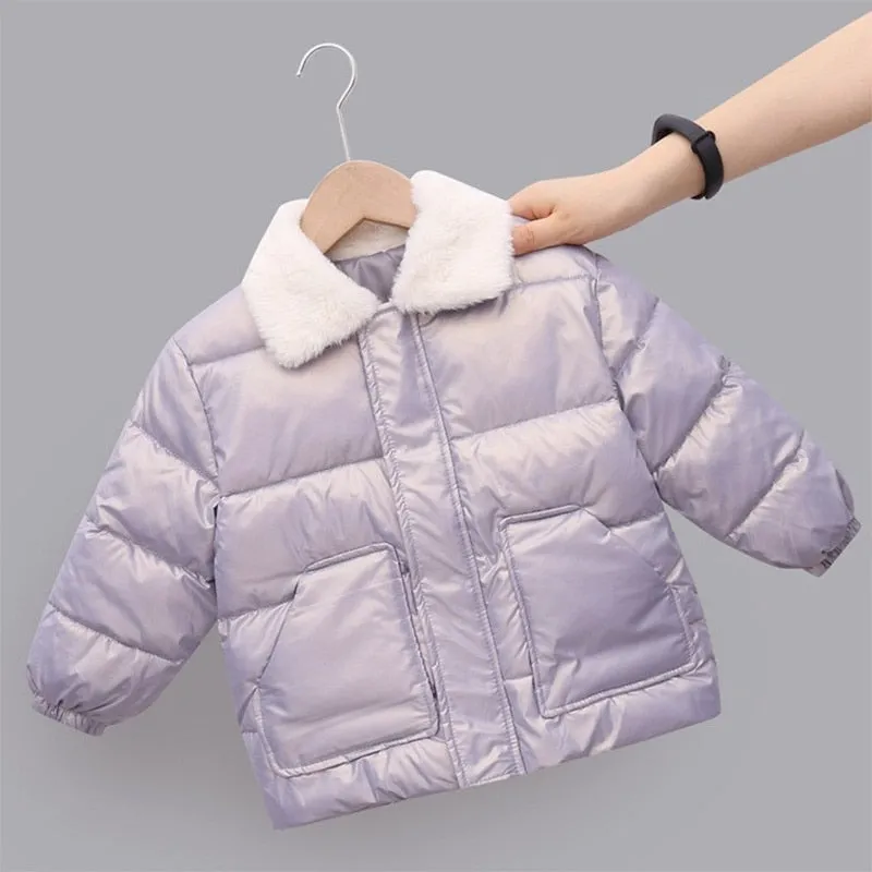 Warm Cotton Rabbit Fur Jacket for Kids