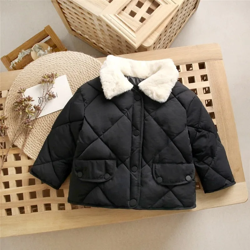 Warm Cotton Rabbit Fur Jacket for Kids