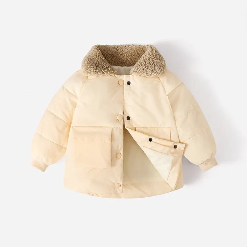 Warm Cotton Rabbit Fur Jacket for Kids