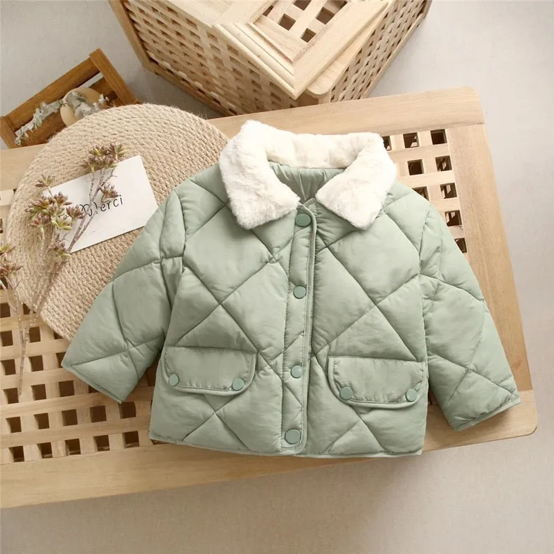 Warm Cotton Rabbit Fur Jacket for Kids