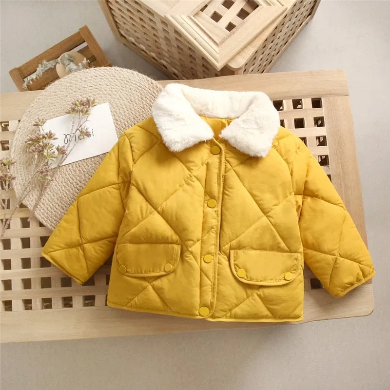 Warm Cotton Rabbit Fur Jacket for Kids