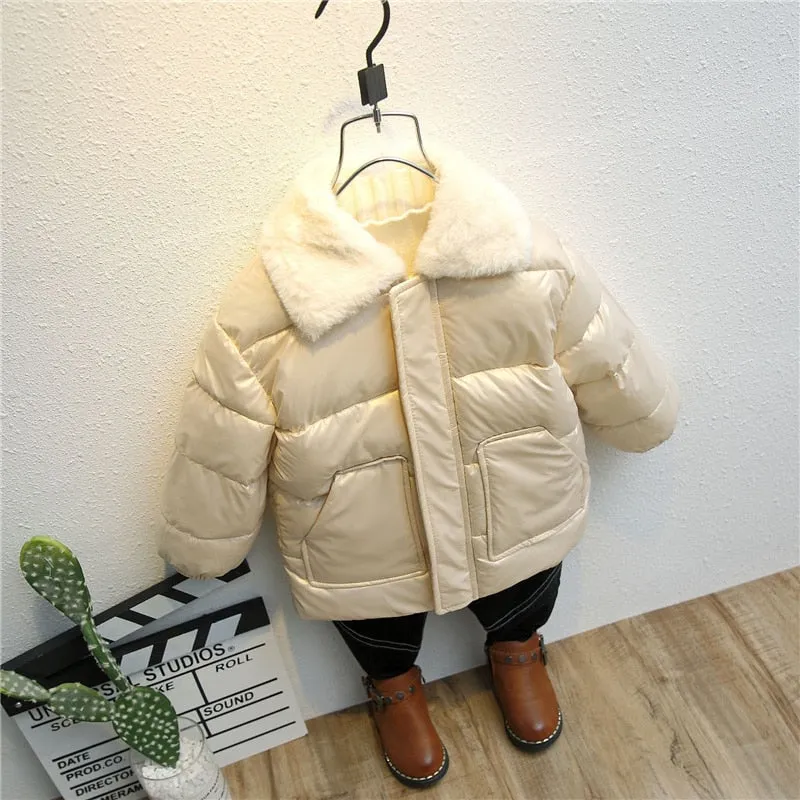 Warm Cotton Rabbit Fur Jacket for Kids