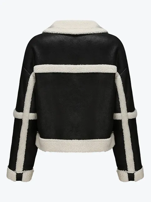 Warm Moto Biker Shearling Jacket