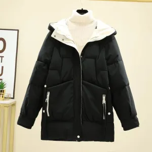 Warm women's hooded jacket