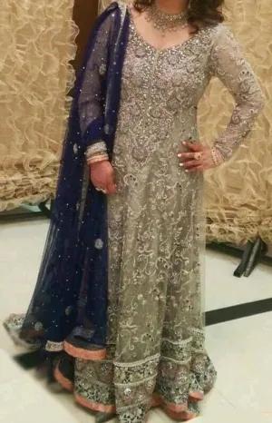 Wedding bridal maxi dabka nagh zari and threds work  Model#B 151