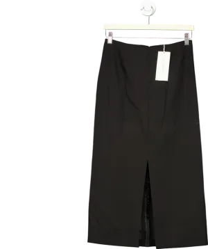 Weekend and Beyond Black Wool Blend Straight Midi Skirt UK XS