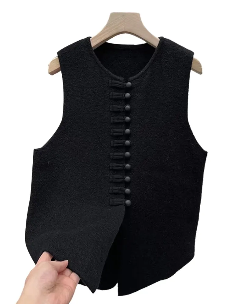 Winter Round Neck Vest Sweater Tops