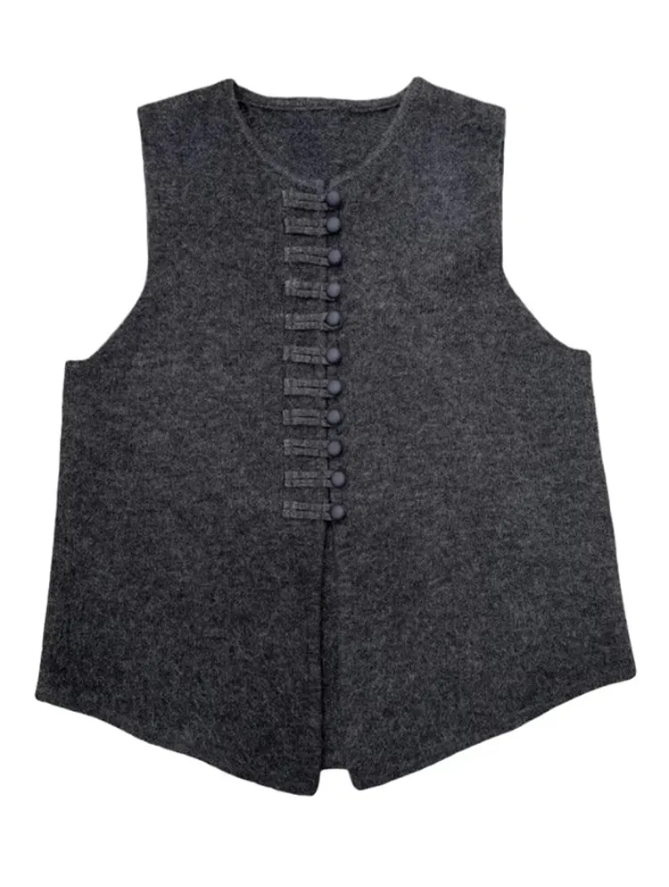 Winter Round Neck Vest Sweater Tops