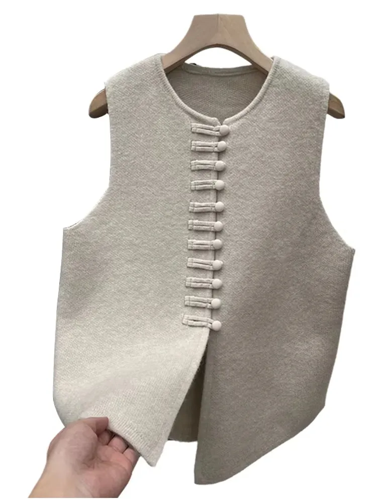 Winter Round Neck Vest Sweater Tops