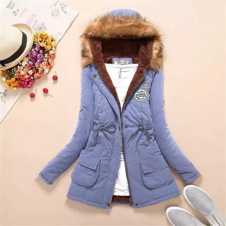 Winter Womens Parka Casual Outwear Military Hooded Coat Winter Jacket Women Fur Coats Women's Winter Jackets And Coats SD30