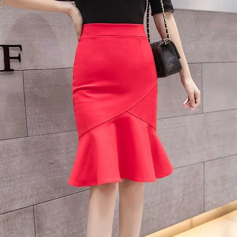 Women Pencil Skirt Fashion Ladies Office Skirt