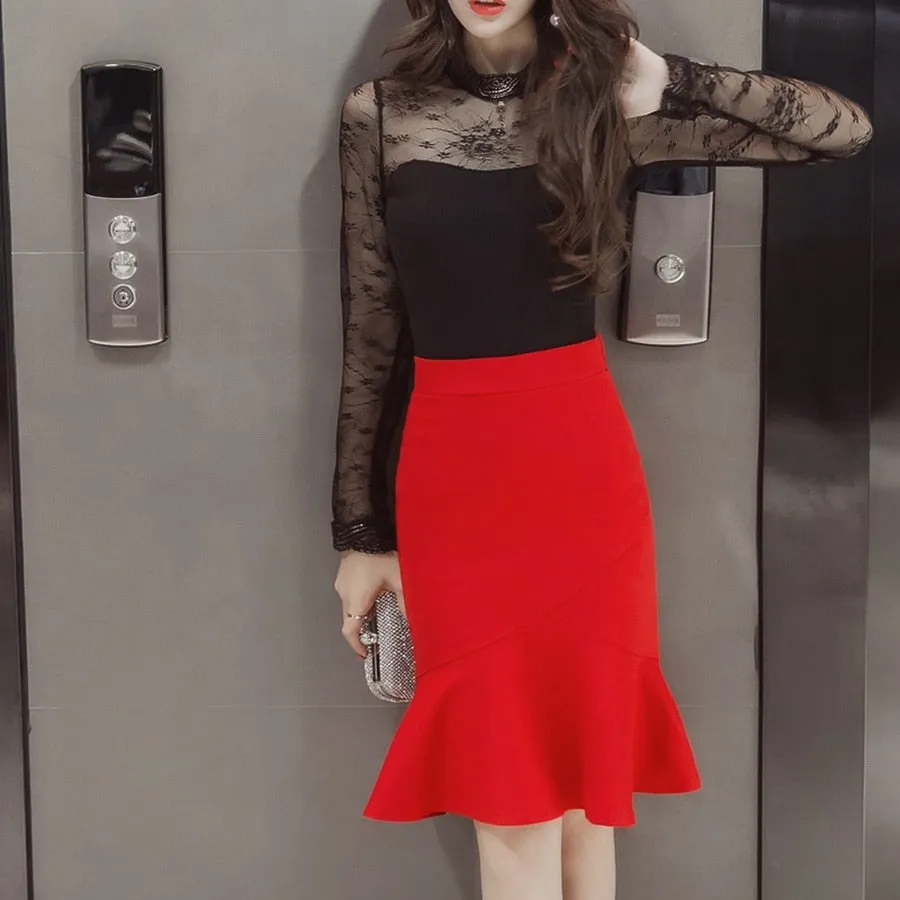 Women Pencil Skirt Fashion Ladies Office Skirt