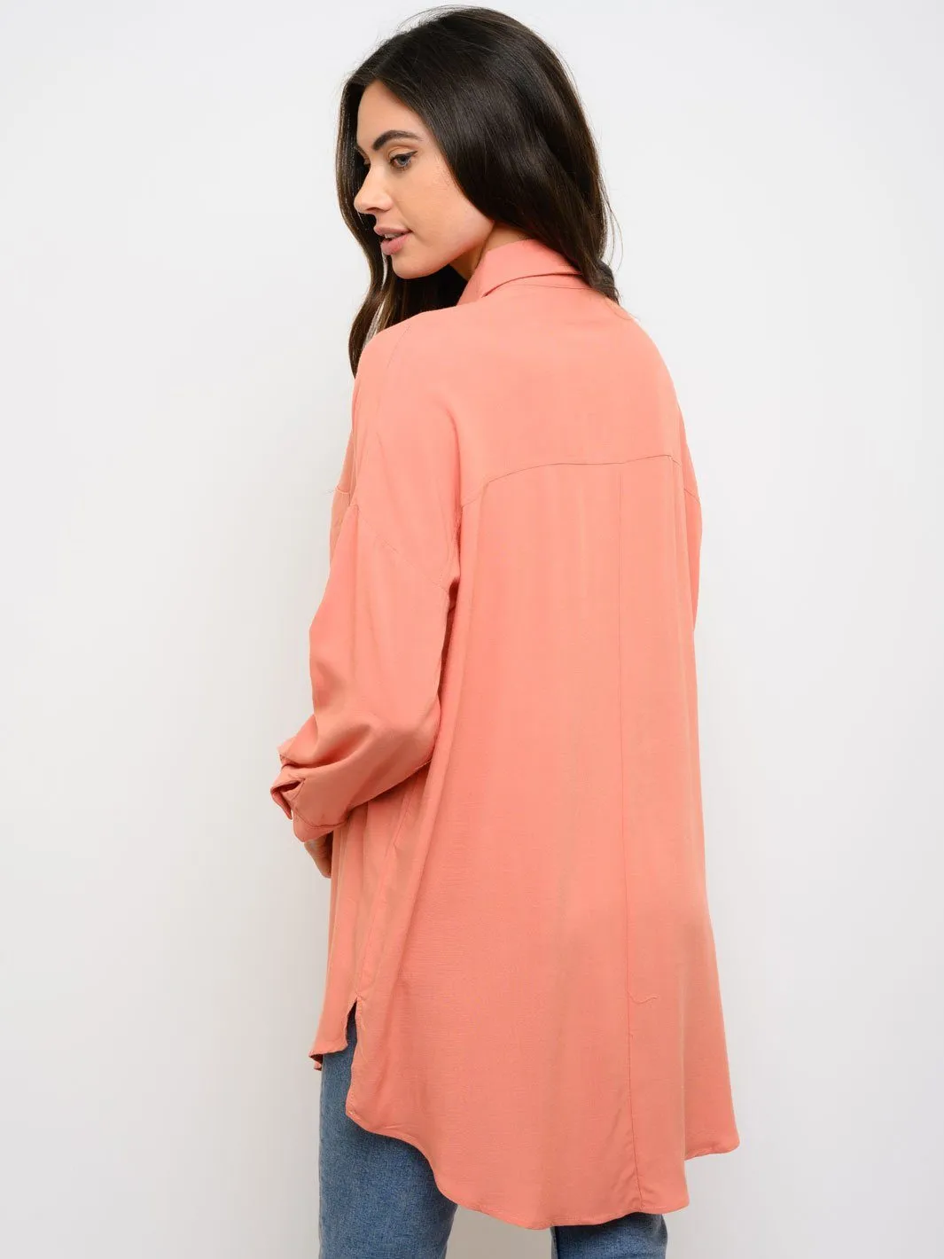 WOMEN'S BUTTON UP LONG SLEEVE TOP
