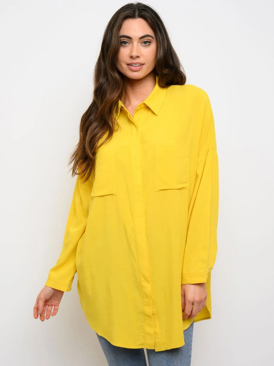 WOMEN'S BUTTON UP LONG SLEEVE TOP