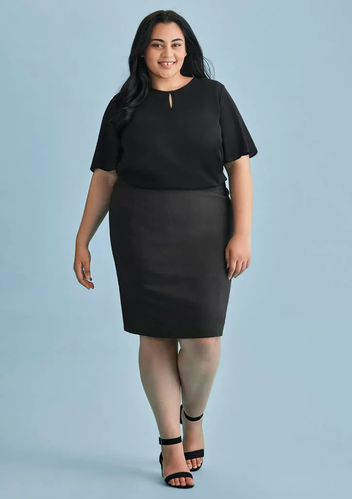 Womens Cool Stretch Mid-Waist Pencil Skirt (BZ-RGS312L)
